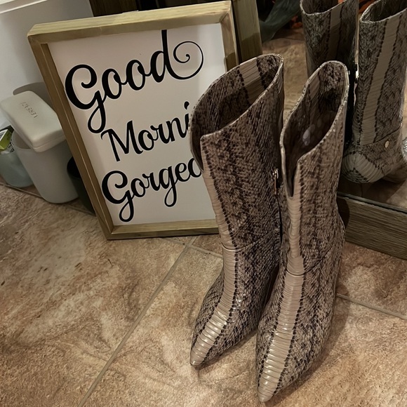 Snakeskin Booties - Picture 2 of 6